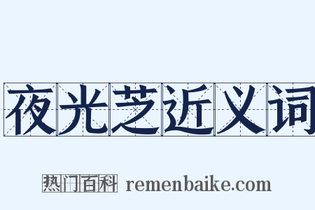 夜光芝近义词是什么意思的图片